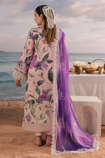 Muted background view showing the printed geometric reverse panels and trousers of the Nureh suit NSG216.