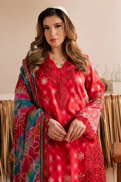 Side profile styled look of premium traditional designer black lawn ensemble NSG223.