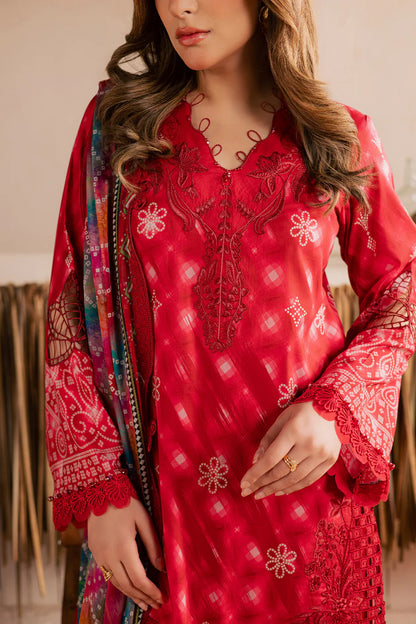 Elegantly draped digital printed pure chiffon dupatta with dense borders from black package NSG223.