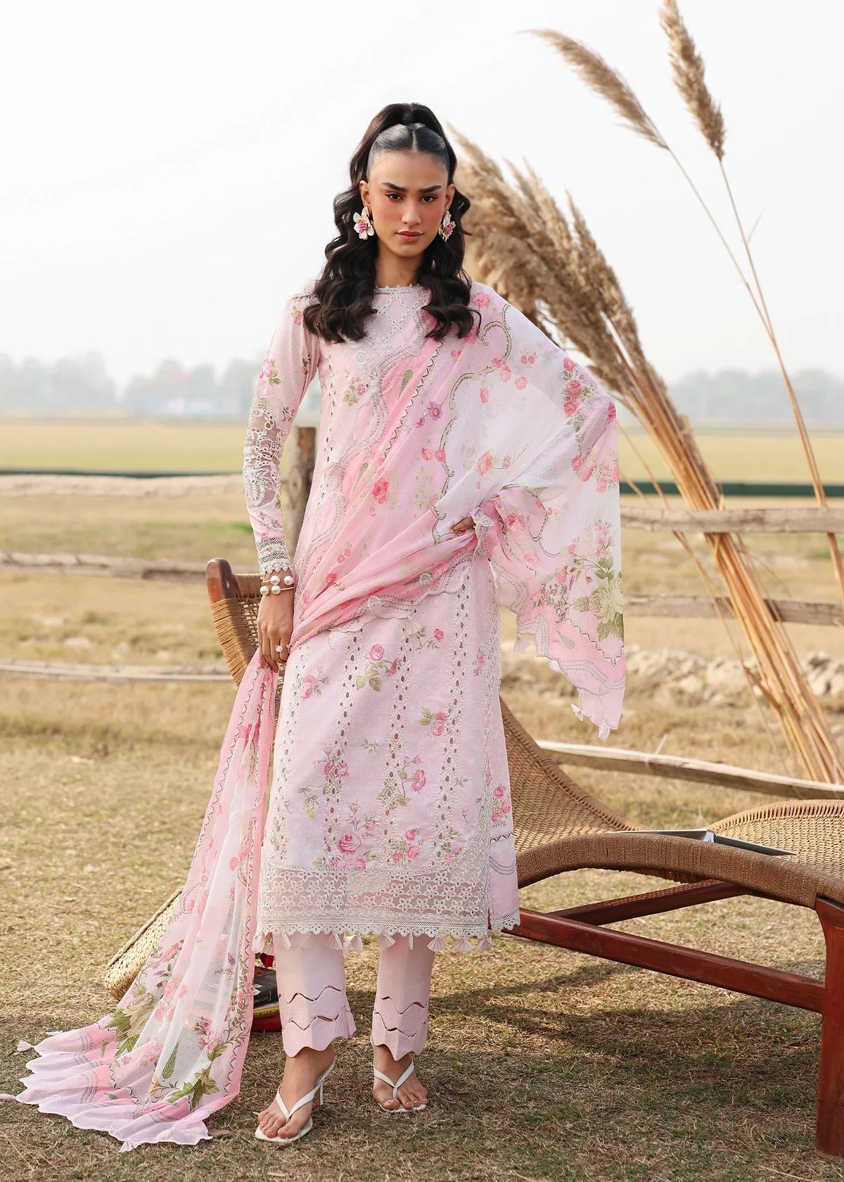 SARDINIA FESTIVE LUXURY LAWN UNSTITCHED'26| ROSE BUD