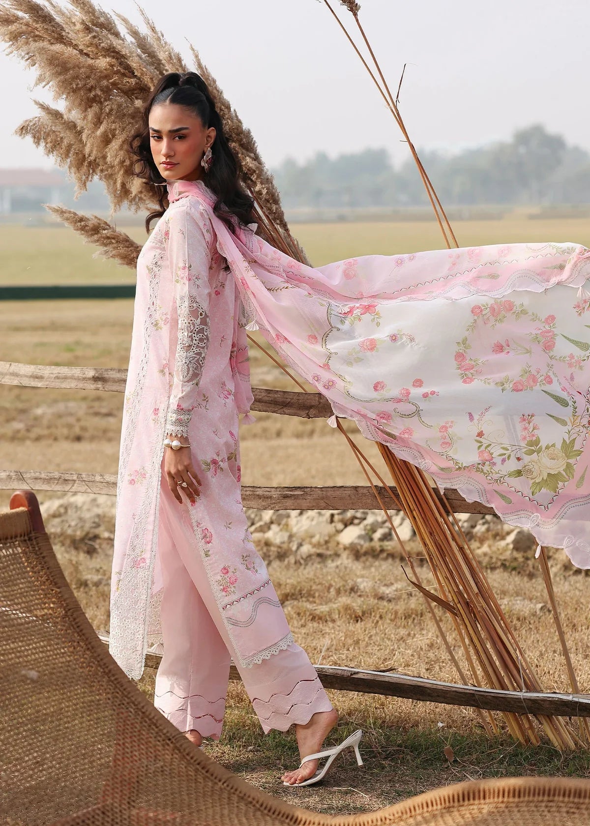 SARDINIA FESTIVE LUXURY LAWN UNSTITCHED'26| ROSE BUD