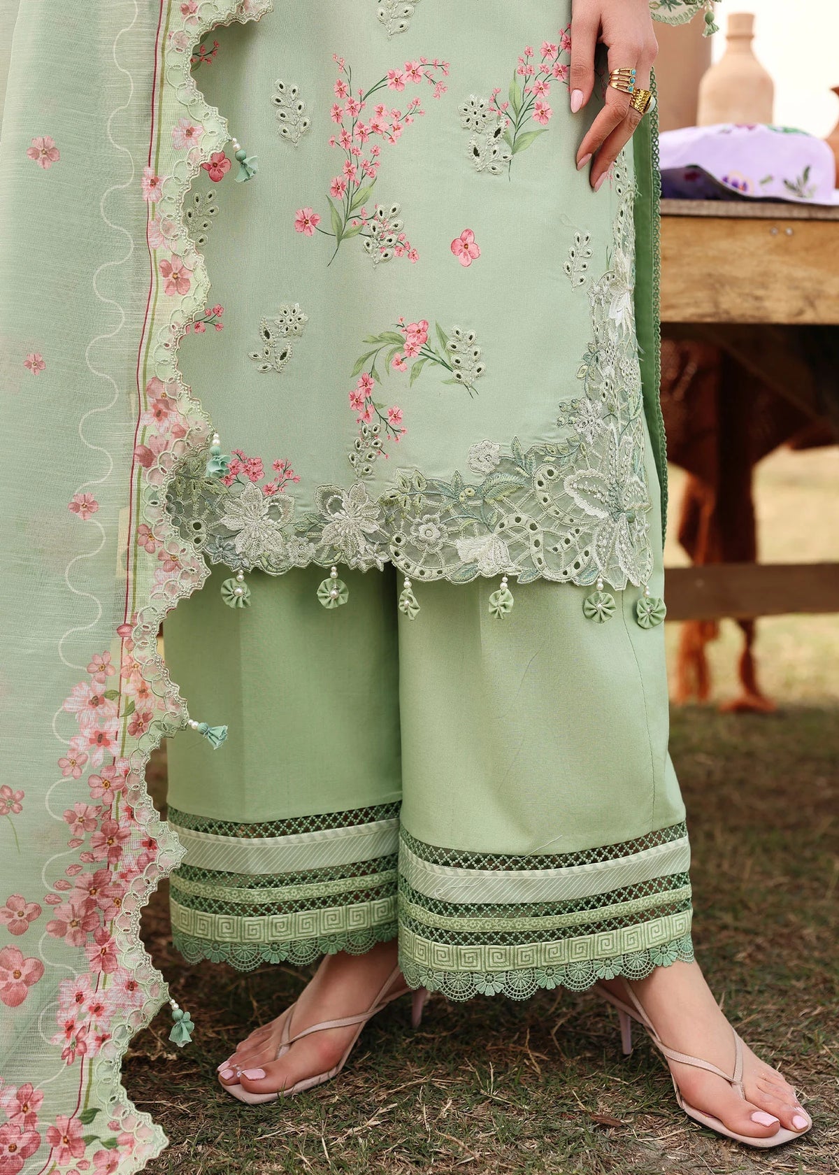 SARDINIA FESTIVE LUXURY LAWN UNSTITCHED'26| Willow