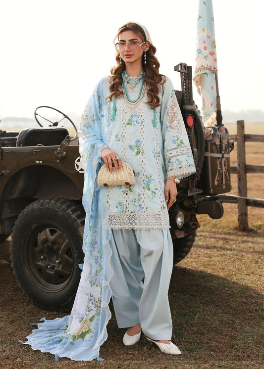 SARDINIA FESTIVE LUXURY LAWN UNSTITCHED'26| Sky Bells