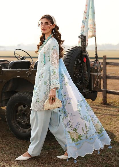 SARDINIA FESTIVE LUXURY LAWN UNSTITCHED'26| Sky Bells