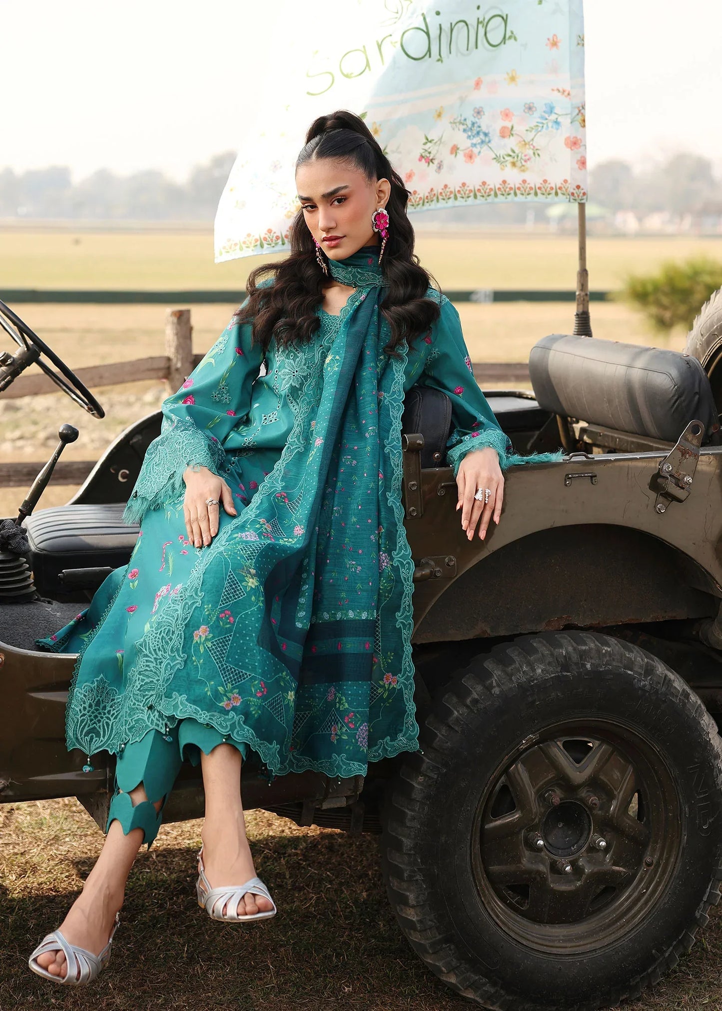 SARDINIA FESTIVE LUXURY LAWN UNSTITCHED'26| Tealwood
