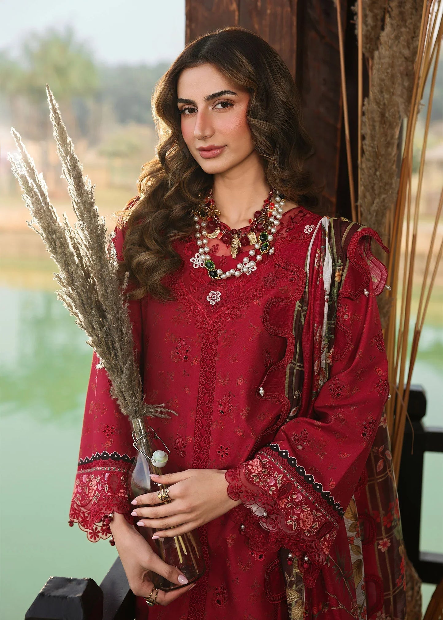 SARDINIA FESTIVE LUXURY LAWN UNSTITCHED'26| Poppy