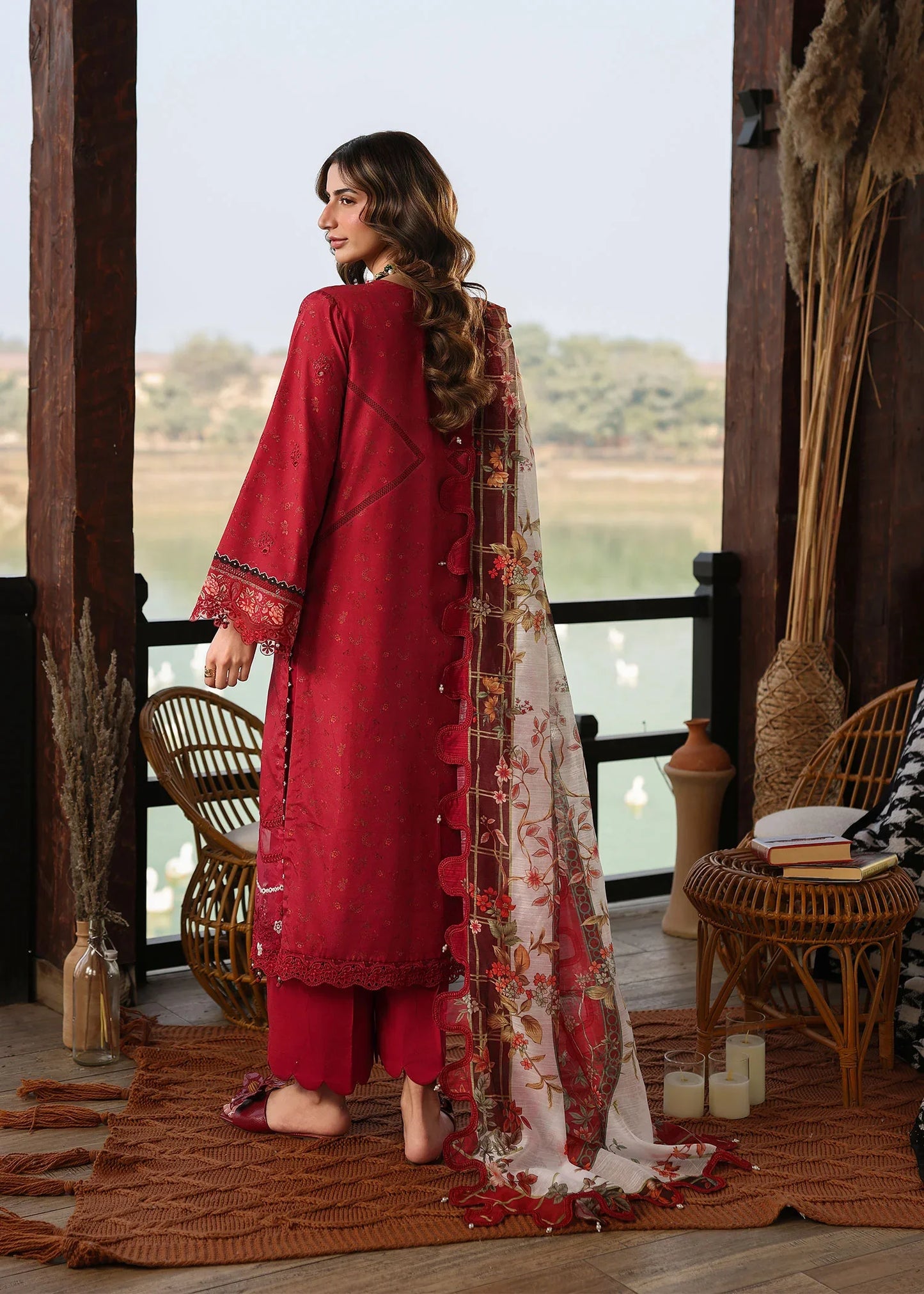 SARDINIA FESTIVE LUXURY LAWN UNSTITCHED'26| Poppy