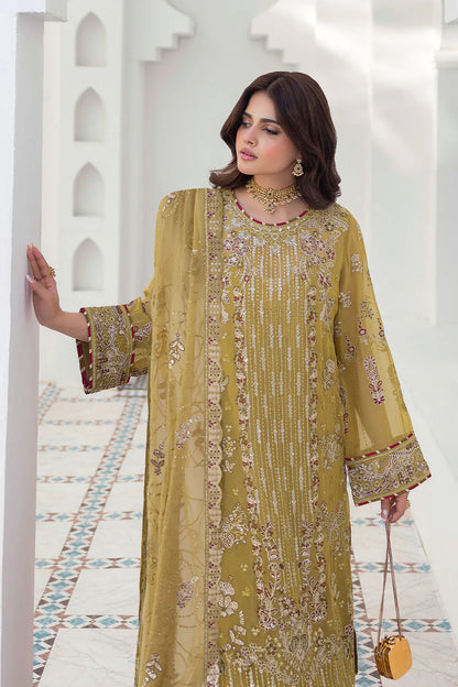 RAMSHA SONEHRI CHIFFON COLLECTION VOL 03 UNSTITCHED '26 - BB-304