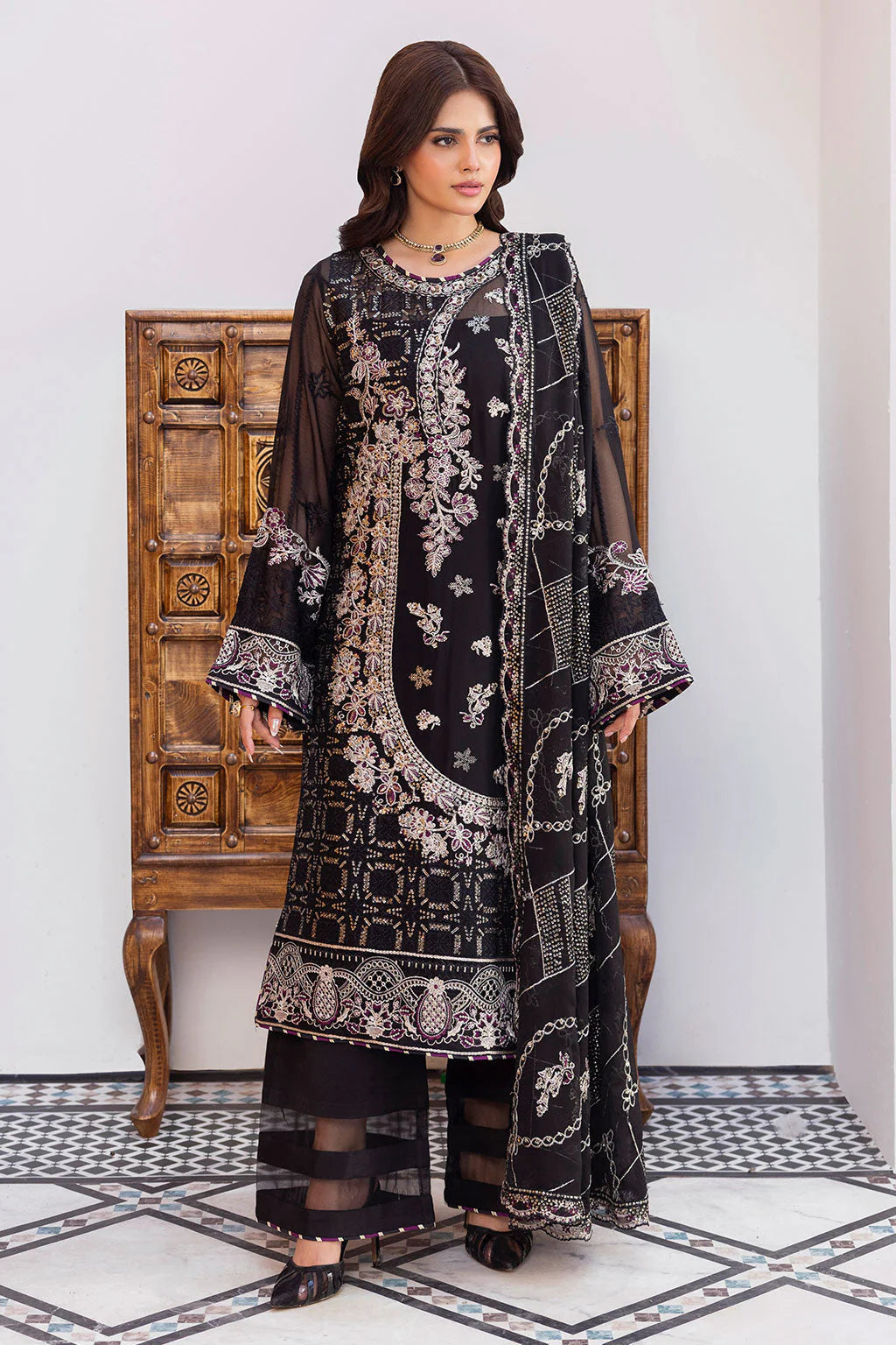 RAMSHA SONEHRI CHIFFON COLLECTION VOL 03 UNSTITCHED '26 - BB-306