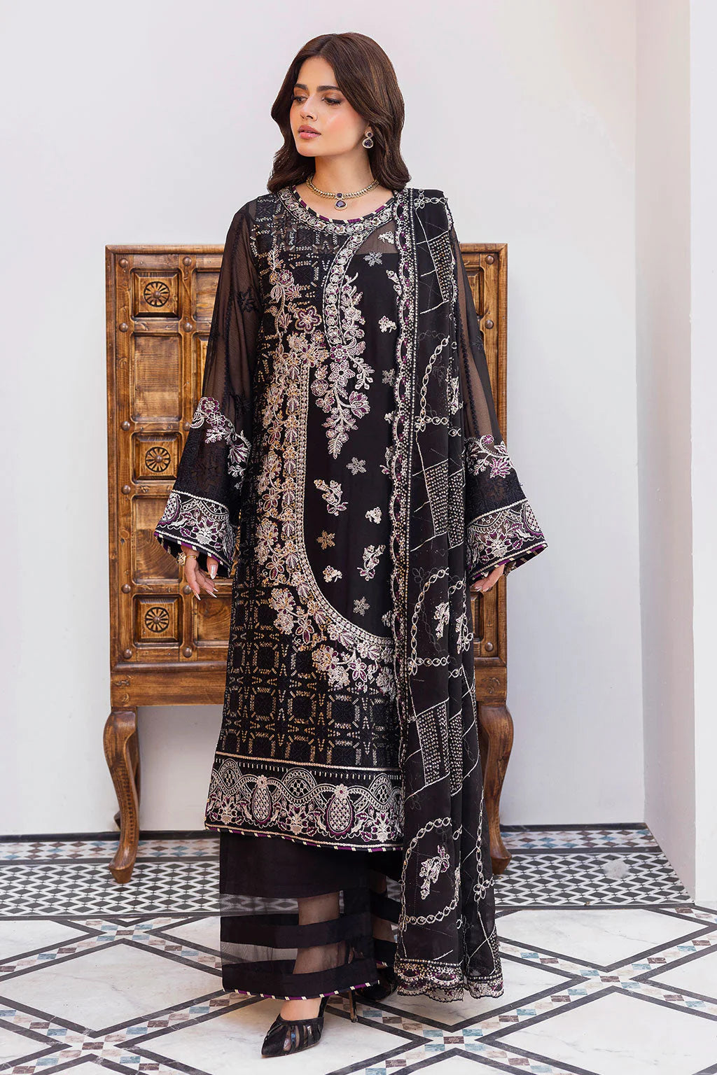 RAMSHA SONEHRI CHIFFON COLLECTION VOL 03 UNSTITCHED '26 - BB-306