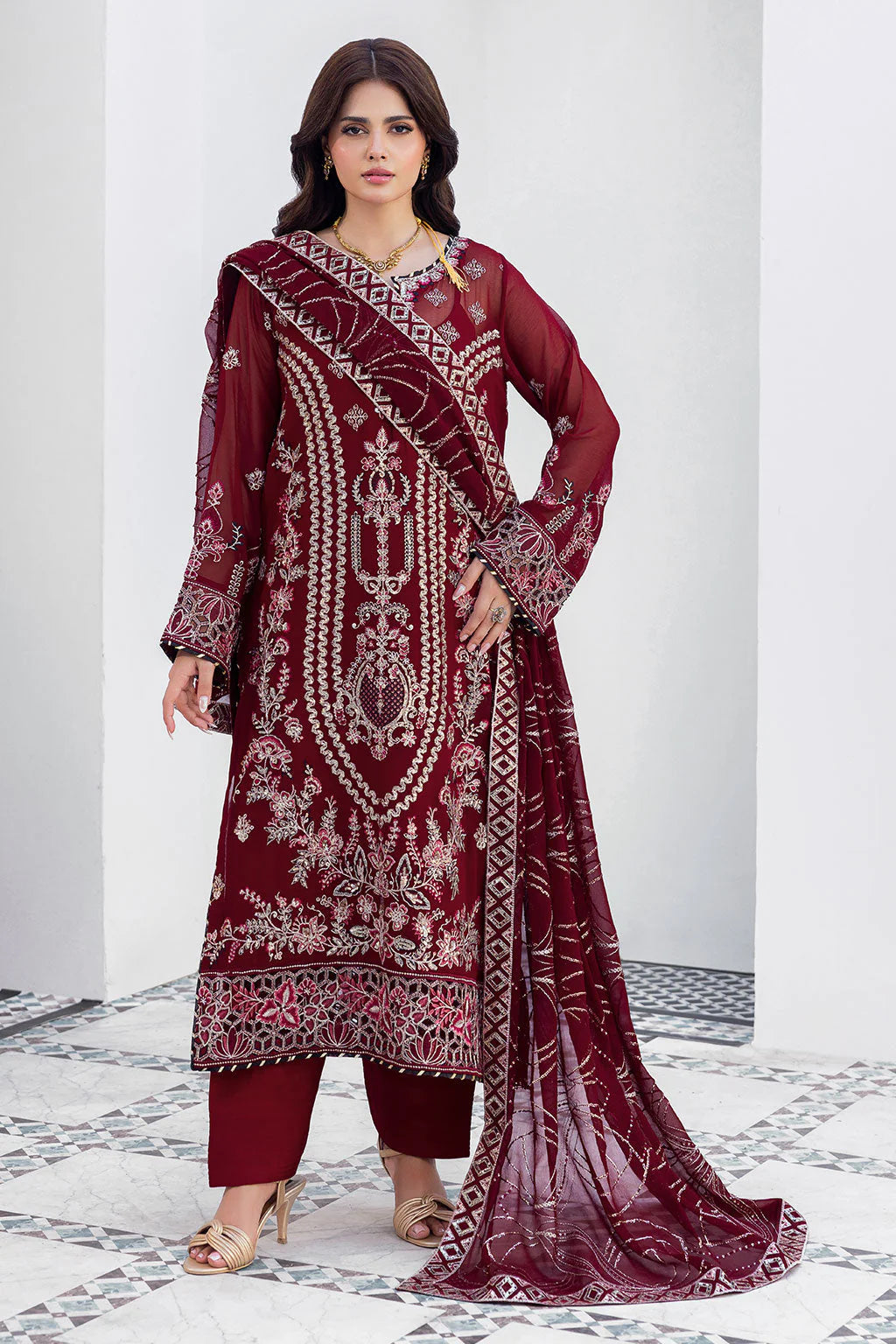 RAMSHA SONEHRI CHIFFON COLLECTION VOL 03 UNSTITCHED '26 - BB-301