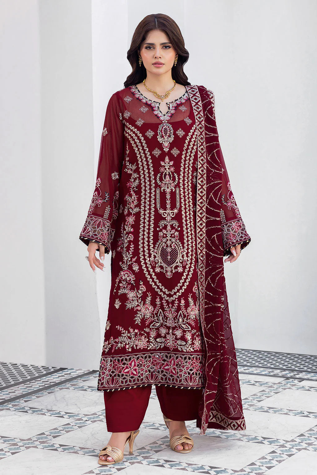RAMSHA SONEHRI CHIFFON COLLECTION VOL 03 UNSTITCHED '26 - BB-301
