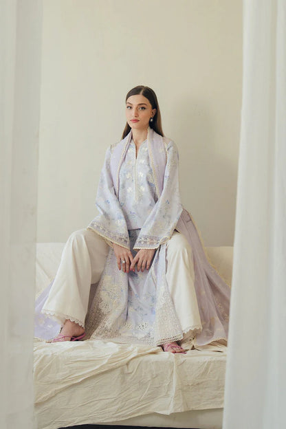 AFROZEH DAYBREAK PRINTKARI UNSTITCHED'26| DOVEMIST