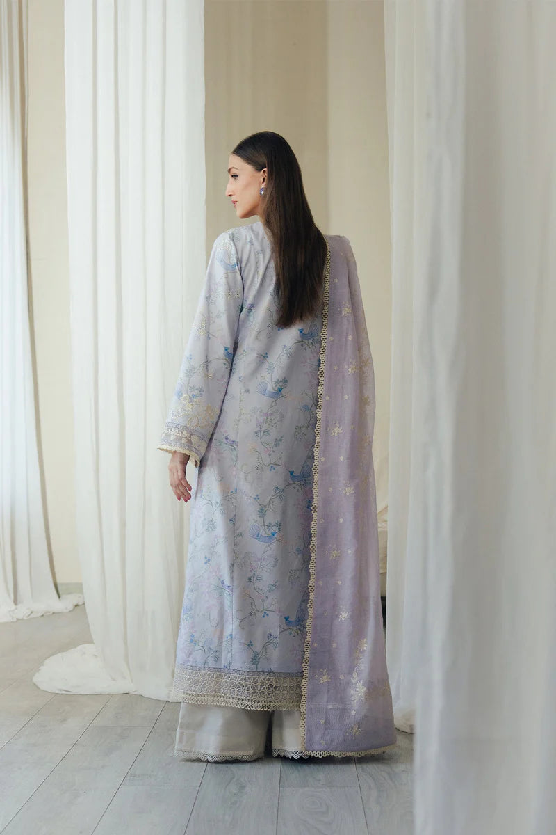 AFROZEH DAYBREAK PRINTKARI UNSTITCHED'26| DOVEMIST